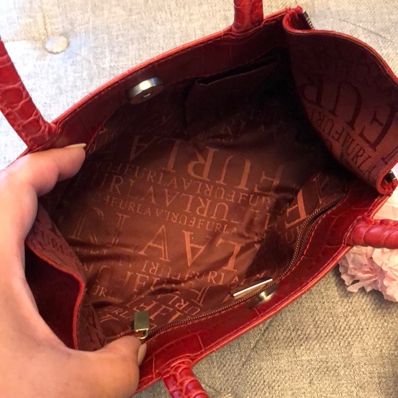 Mini Red Furla handbag - Picture 5 of 6